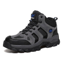 将图片加载到图库查看器，Winter Leather Mens Boots Fur Super Warm Snow Boots Men Winter Work Casual Shoes High Top Rubber Boots Winter Warm Outdoor Walking Lace Up Anti-Slip Breathable Ankle Booties
