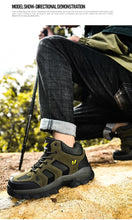 将图片加载到图库查看器，Winter Leather Mens Boots Fur Super Warm Snow Boots Men Winter Work Casual Shoes High Top Rubber Boots Winter Warm Outdoor Walking Lace Up Anti-Slip Breathable Ankle Booties
