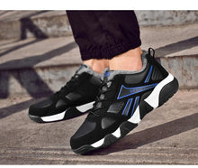 将图片加载到图库查看器，Winter Leather Sneakers Keep Warm Waterproof Mans Sneakers Work Casual Shoes Mens Autumn Anti-slip Leather Lace Up Lightweight Soft Modern Comfortable Classic Walking Sneakers

