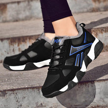 将图片加载到图库查看器，Winter Leather Sneakers Keep Warm Waterproof Mans Sneakers Work Casual Shoes Mens Autumn Anti-slip Leather Lace Up Lightweight Soft Modern Comfortable Classic Walking Sneakers
