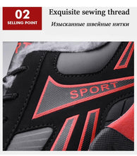 将图片加载到图库查看器，Winter Leather Sneakers Keep Warm Waterproof Mans Sneakers Work Casual Shoes Mens Autumn Anti-slip Leather Lace Up Lightweight Soft Modern Comfortable Classic Walking Sneakers
