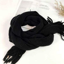 Load image into Gallery viewer, Winter Luxury New Soft Warm Wool Tassel Scarf Lightweight Striped Shawl Classic Wild Soft Simple Travel Scarves Hijab Blanket Cashmere Elegant Casual Muffler For Women
