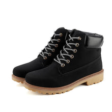 将图片加载到图库查看器，Winter Luxury Shoes Mens Flat Heel Boots Fashion Warm Ankle Boots Outdoor Warm Non Slip Fur Lined Ankle Boots Leather Winter Walking Shoes For Mens
