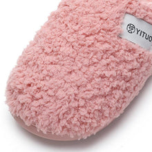 Load image into Gallery viewer, Winter Short Plush Cotton Home Slippers Women Indoor Floor Footwear Fashion Men Household Warm Slides Flat Couple House Slippers With Memory Foam Snd Comfortable Warm Shoes
