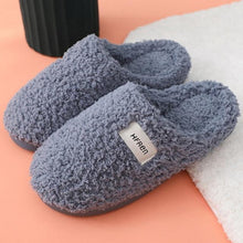 Load image into Gallery viewer, Winter Short Plush Cotton Home Slippers Women Indoor Floor Footwear Fashion Men Household Warm Slides Flat Couple House Slippers With Memory Foam Snd Comfortable Warm Shoes

