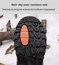 Load image into Gallery viewer, Winter Snow Boots Waterproof Leather Sneakers Super Warm Men's Boots Outdoor Hiking Boots Warm Fur Line Hiking Boot Outdoor Walking Shoes Casual Leather Booties For Men
