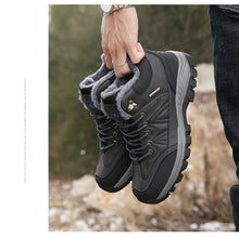 Load image into Gallery viewer, Winter Snow Boots Waterproof Leather Sneakers Super Warm Men's Boots Outdoor Hiking Boots Warm Fur Line Hiking Boot Outdoor Walking Shoes Casual Leather Booties For Men
