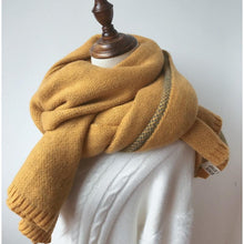 Load image into Gallery viewer, Winter Soft Solid Thicken Soft Lightweight  Warm Scarf Cashmere Scarves Pashmina Shawls Wraps Scarves Pashmina Shawls Wraps Knitted Wool Long Scarf Women
