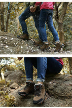 将图片加载到图库查看器，Winter Warm Sports Boots Men's Outdoor Non-Slip Hiking Shoes Men's Women's Sports Boots Hunting Outdoor Walking Lace Up Anti-Slip Ankle Booties Casual Strong Design
