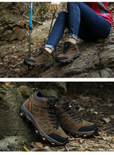 将图片加载到图库查看器，Winter Warm Sports Boots Men's Outdoor Non-Slip Hiking Shoes Men's Women's Sports Boots Hunting Outdoor Walking Lace Up Anti-Slip Ankle Booties Casual Strong Design
