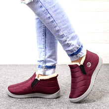 Load image into Gallery viewer, Winter Women Boots Waterproof Snow Shoes Flat Casual Winter Soft Shoes Ankle Boots For Women Snow Boots Winter Slip On Ankle Comfortable Booties Anti-Slip Water Resistant Fully Fur Lined Outdoor Shoes
