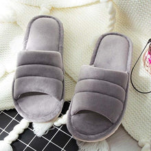 Load image into Gallery viewer, Winter Women Slippers Home Soft Slippers Flip Flops Plush Warm Hotel Sandals Anti Skid Bedroom Memory Foam Slippers Comfy Slip-On House Shoes With Anti-Skid Sole
