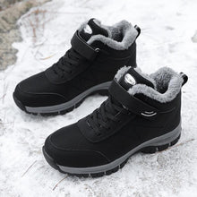 将图片加载到图库查看器，Winter Womens Mens Boots Plush Leather Waterproof Climbing Hunting Shoes Unisex Lace-up Outdoor Warm Hiking Boot Warm Ankle Cushionable Non-Slip Fashion Booties For Outdoor Walking
