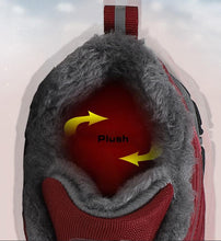 将图片加载到图库查看器，Winter Womens Mens Boots Plush Leather Waterproof Climbing Hunting Shoes Unisex Lace-up Outdoor Warm Hiking Boot Warm Ankle Cushionable Non-Slip Fashion Booties For Outdoor Walking
