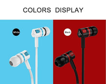 Load image into Gallery viewer, Wired in-Ear Headphones With Tangle-Free Cord Noise Isolating Bass Driven Sound Metal Earphones Carry Case Ear Bud Tips In-ear Earphone  Super Bass Sound Sport Headset With Mic for Phones Ear Phone For Women 3.5mm
