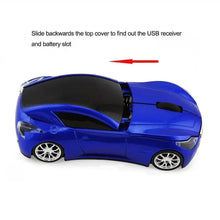 Load image into Gallery viewer, Wireless Black Sports Car USB Mouse Design Computer 1600 DPI Mouse Mini Ergonomic Gaming Mouse For Laptop And Computer 2.4Ghz
