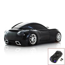 Load image into Gallery viewer, Wireless Black Sports Car USB Mouse Design Computer 1600 DPI Mouse Mini Ergonomic Gaming Mouse For Laptop And Computer 2.4Ghz
