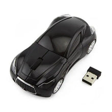 Load image into Gallery viewer, Wireless Black Sports Car USB Mouse Design Computer 1600 DPI Mouse Mini Ergonomic Gaming Mouse For Laptop And Computer 2.4Ghz

