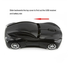 Load image into Gallery viewer, Wireless Black Sports Car USB Mouse Design Computer 1600 DPI Mouse Mini Ergonomic Gaming Mouse For Laptop And Computer 2.4Ghz
