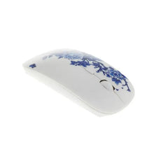 Load image into Gallery viewer, Wireless Blue White Flower Pattern Mouse Optical Mice 1600 DPI Wireless Mouse Portable Mobile Office USB Mouse
