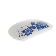 Load image into Gallery viewer, Wireless Blue White Flower Pattern Mouse Optical Mice 1600 DPI Wireless Mouse Portable Mobile Office USB Mouse
