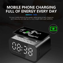 Load image into Gallery viewer, Wireless Charger Alarm Clock Bluetooth Speaker LED Smart Digital Clock
