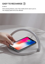 Load image into Gallery viewer, Wireless Charger LED Night Light Table Lamp Adjustable Angle Charging for iPhone Samsung Huawei Xiaomi Touch Switch Phone Holder Decorative Table Lamp Cute Study Lamps for Bedroom Décor
