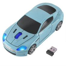 将图片加载到图库查看器，Wireless Mouse Blue Car Shaped Design 1600DPI Mouse USB Optical  Ergonomic 3D Sports Car Mice For Laptop

