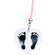 Load image into Gallery viewer, Handcrafted Pink Precious Footprints Dangle Pregnancy Belly Ring
