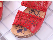Load image into Gallery viewer, Woman Sandals For Beach Slip On Fashion Sandals Women Thick Bottom Footwear Flat Sandals Soft Leather Vintage Summer Casual Non-Slip Beach Platform Shoes Sandals
