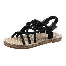 将图片加载到图库查看器，Woman Shoes Braided Rope With Traditional Casual Style And Simple Creativity Fashion Sandals Comfortable Summer Sandal With Arch Support Waterproof Comfy Sandals For Travel Beach
