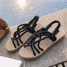将图片加载到图库查看器，Woman Shoes Braided Rope With Traditional Casual Style And Simple Creativity Fashion Sandals Comfortable Summer Sandal With Arch Support Waterproof Comfy Sandals For Travel Beach
