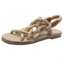 将图片加载到图库查看器，Woman Shoes Braided Rope With Traditional Casual Style And Simple Creativity Fashion Sandals Comfortable Summer Sandal With Arch Support Waterproof Comfy Sandals For Travel Beach
