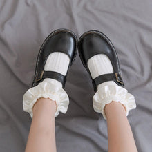 将图片加载到图库查看器，Woman Summer Ruffle Socks Short Socks Nylon Lace Socks Anime Cartoon Sweet Girls Hosiery Cosplay Costumes Accessories
