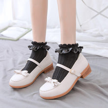 将图片加载到图库查看器，Woman Summer Ruffle Socks Short Socks Nylon Lace Socks Anime Cartoon Sweet Girls Hosiery Cosplay Costumes Accessories

