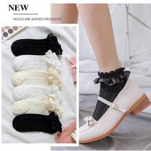 将图片加载到图库查看器，Woman Summer Ruffle Socks Short Socks Nylon Lace Socks Anime Cartoon Sweet Girls Hosiery Cosplay Costumes Accessories
