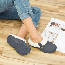Load image into Gallery viewer, Women Autumn Winter New Warm Slippers Plush Waterproof Warm Slippers Clogs Couples Home Slipper Indoor Floor Shoes Waterproof Slippers Women Men Fur Lined Clogs Winter Garden Shoes
