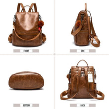 Load image into Gallery viewer, Women Backpack Purse PU Leather Anti-theft Casual Shoulder Bag
