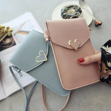 Load image into Gallery viewer, Women  Bag Shoulder Transparent Bag Card Holders Girl  Handbag Ladies PU Leather Clutch Phone Wallets Purse

