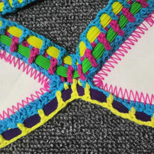 Load image into Gallery viewer, Women Bikini Set Swimwear Beachwear  Low Waist Handmade Knit Swimsuit Female Bathing Suit Swimming Suit Women's Halter Sliding Triangle Bikini Sets Charming Tie Side Bathing Suit

