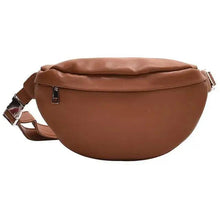 Load image into Gallery viewer, Women Black PU Leather Chest Luxurious Bags Fashionable Crossbody Waist Purse Unisex Fanny Bag Modern Traveling Bag

