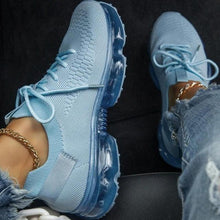 将图片加载到图库查看器，Women Breathable Sneakers Autumn New Lace Up Casual Shoes Outdoor Sport Walking Athletic Tennis Shoes Air Cushion Lightweight Sneakers Lace Up Sport Running Sneakers
