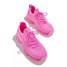 将图片加载到图库查看器，Women Breathable Sneakers Autumn New Lace Up Casual Shoes Outdoor Sport Walking Athletic Tennis Shoes Air Cushion Lightweight Sneakers Lace Up Sport Running Sneakers
