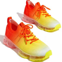 将图片加载到图库查看器，Women Breathable Sneakers Autumn New Lace Up Casual Shoes Outdoor Sport Walking Athletic Tennis Shoes Air Cushion Lightweight Sneakers Lace Up Sport Running Sneakers
