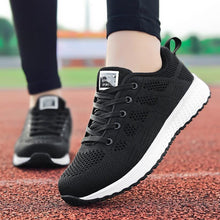 Load image into Gallery viewer, Women Casual Fashion Breathable Walking Mesh Lace Up Flat Sneakers Running Summer Sports Sneakers Fashion Casual Shoe Breathable Mesh Design
