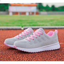 Load image into Gallery viewer, Women Casual Fashion Breathable Walking Mesh Lace Up Flat Sneakers Running Summer Sports Sneakers Fashion Casual Shoe Breathable Mesh Design

