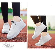 Load image into Gallery viewer, Women Casual Fashion Breathable Walking Mesh Lace Up Flat Sneakers Running Summer Sports Sneakers Fashion Casual Shoe Breathable Mesh Design
