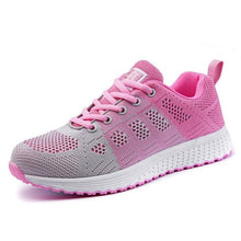 Load image into Gallery viewer, Women Casual Fashion Breathable Walking Mesh Lace Up Flat Sneakers Running Summer Sports Sneakers Fashion Casual Shoe Breathable Mesh Design
