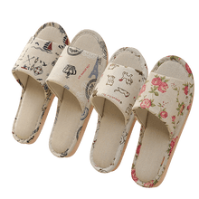 将图片加载到图库查看器，Women Casual Floral Indoor Home Slippers Flower Soft Slippers Spring Autumn Flip Flops Slides Slippers Cozy Casual Footwear Cloth Slippers Open Toe Low-Top Flat Slipper Indoor House Slippers
