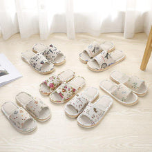 将图片加载到图库查看器，Women Casual Floral Indoor Home Slippers Flower Soft Slippers Spring Autumn Flip Flops Slides Slippers Cozy Casual Footwear Cloth Slippers Open Toe Low-Top Flat Slipper Indoor House Slippers
